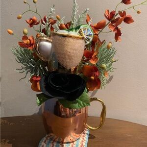 Moscow Mule Floral Arrangement with Black and Orange Accents
